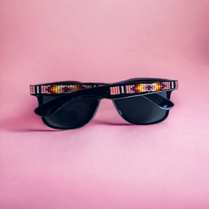 Cheyenne Pink Fire Beaded Sunglasses