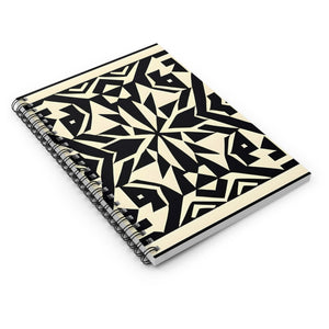Black and Cream Spiral Notebook - Ruled Line