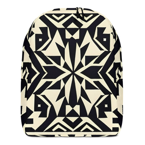 Black and Cream Minimalist Backpack