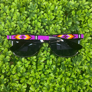 Purple Beaded Sunglasses