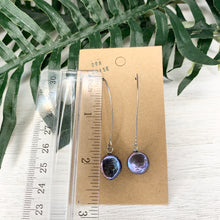 Purple Pearl Kidney Hook Earrings