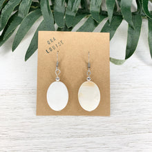 Oval Mother of Pearl Shell Earrings